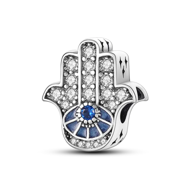 925 Sterling Silver With White & Blue Zircon Charms Collection (SS)