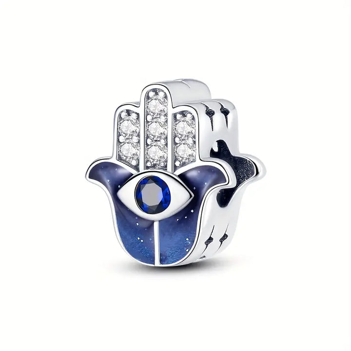 Silver-Plated White & Blue Zircon Charms Collection (SP)