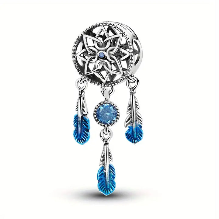 Silver-Plated White & Blue Zircon Charms Collection (SP)