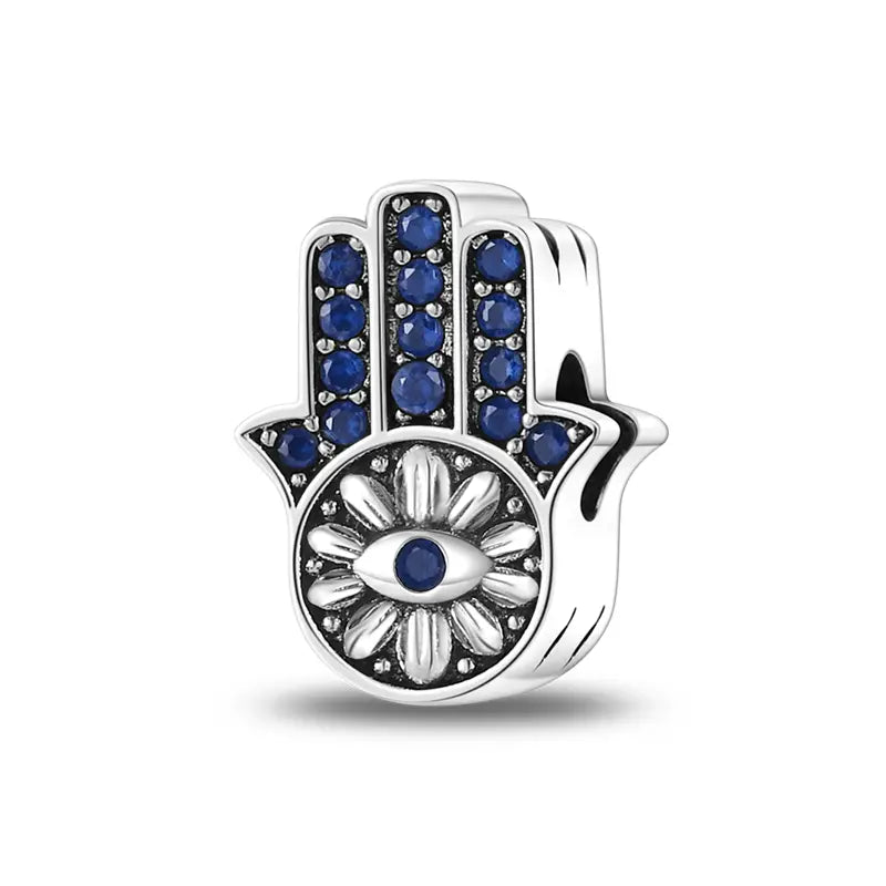 Silver-Plated White & Blue Zircon Charms Collection (SP)