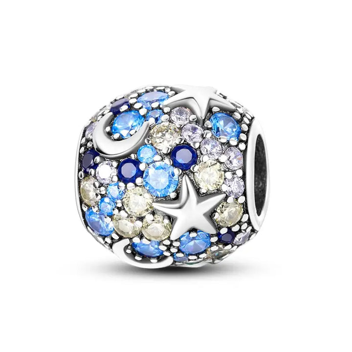 Silver-Plated White & Blue Zircon Charms Collection (SP)