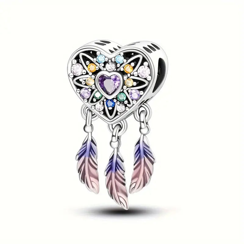 Silver-Plated White & Blue Zircon Charms Collection (SP)