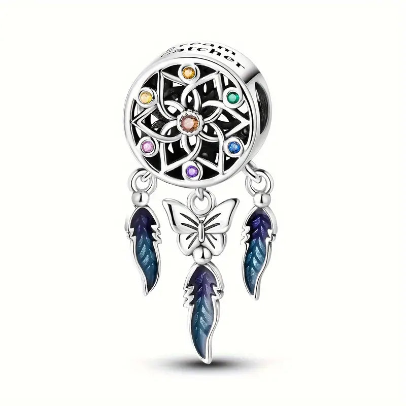 Silver-Plated White & Blue Zircon Charms Collection (SP)