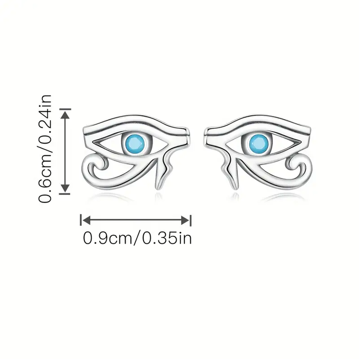 Ra's Gaze Sterling Silver Stud Earrings (SS)