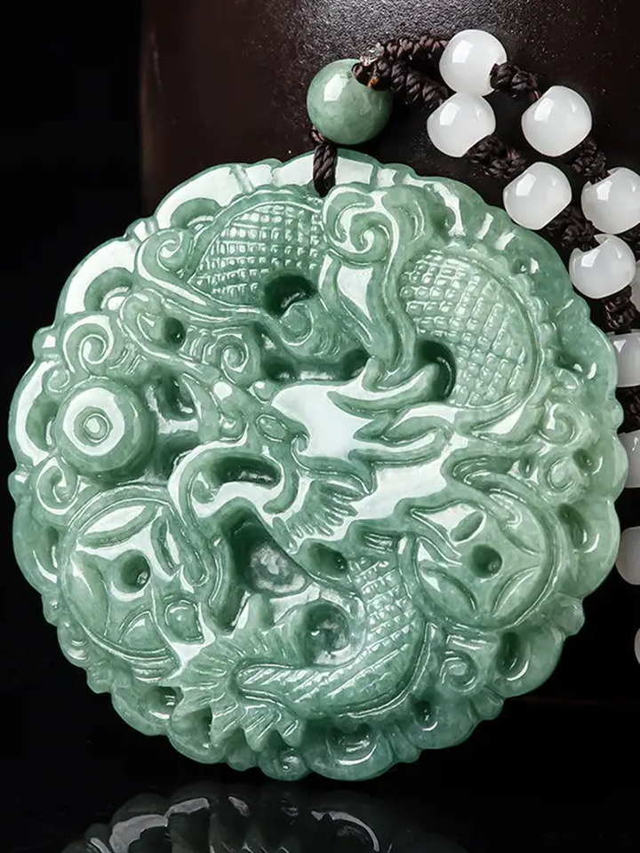 Dragon's Blessing Jade Pendant Necklace