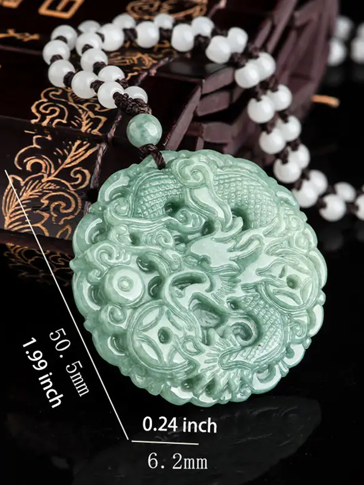 Dragon's Blessing Jade Pendant Necklace