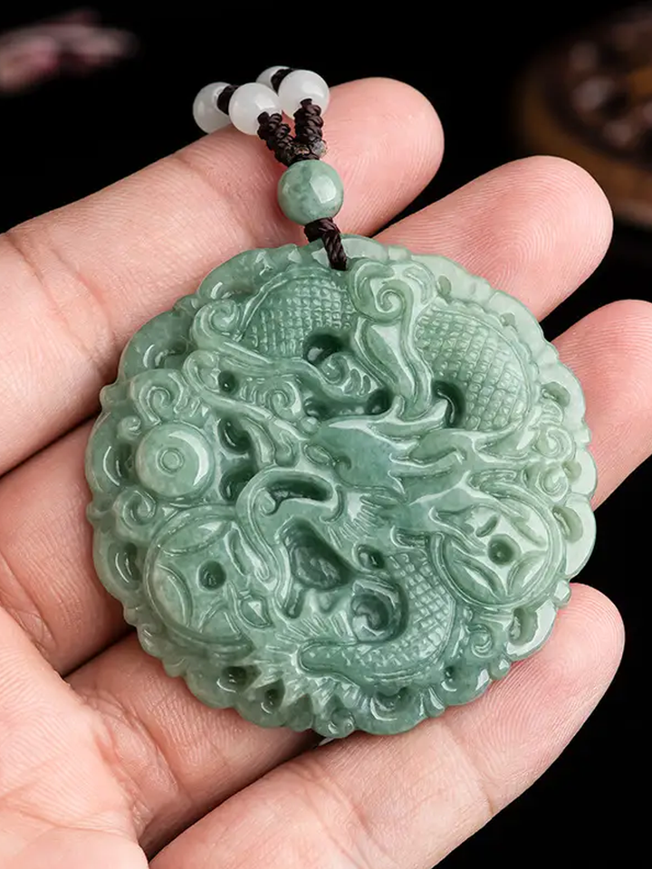 Dragon's Blessing Jade Pendant Necklace