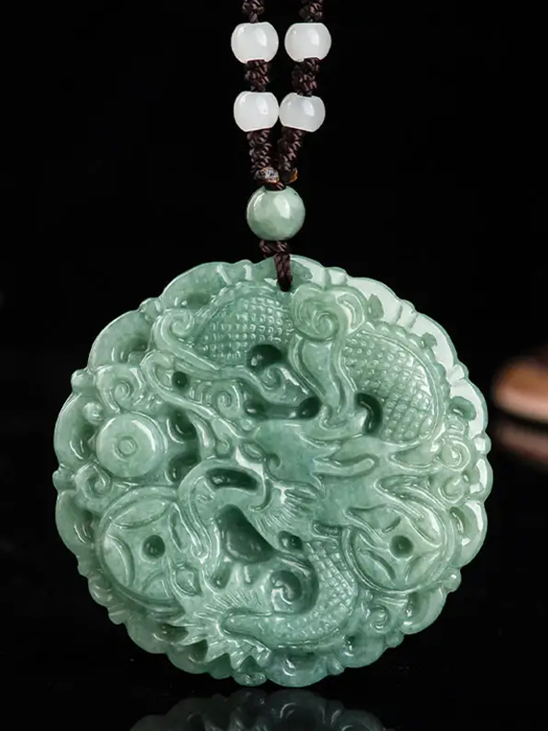 Dragon's Blessing Jade Pendant Necklace