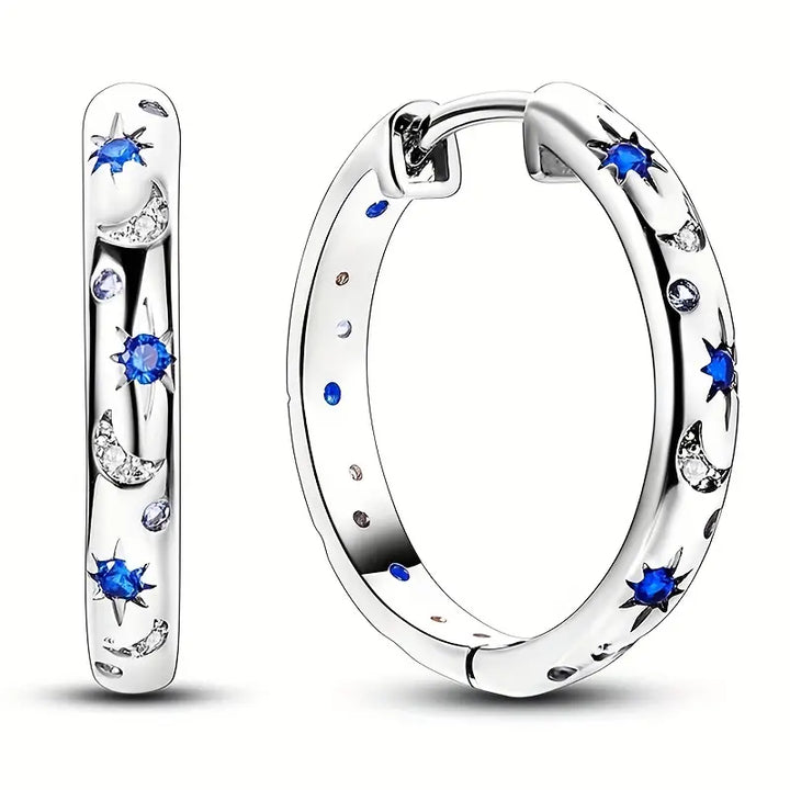 Celestial Silver-Plated Hoop Earrings (SP)