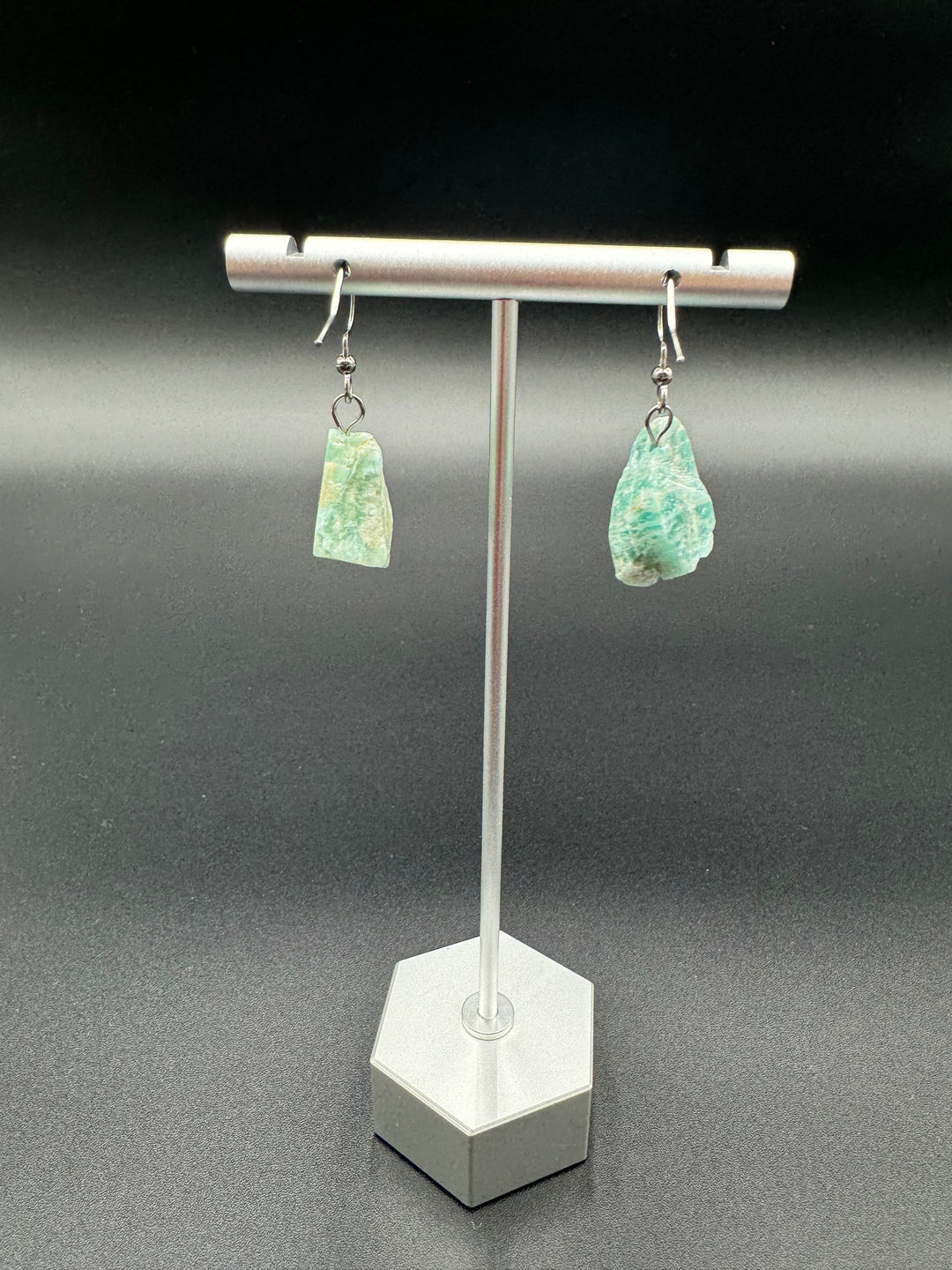 Radiant Harmony Raw Amazonite Earrings