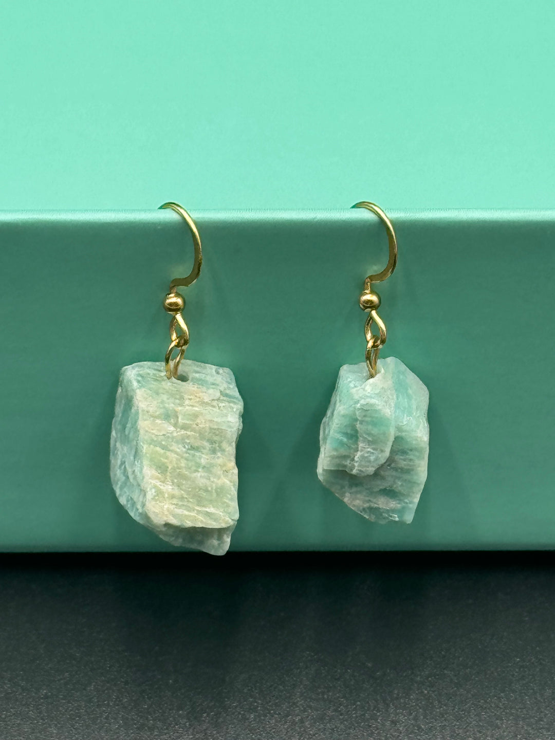 Radiant Harmony Raw Amazonite Earrings