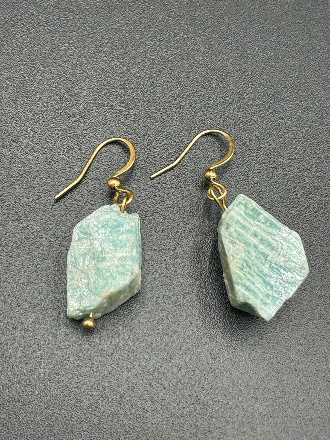 Radiant Harmony Raw Amazonite Earrings