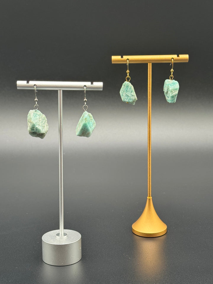 Radiant Harmony Raw Amazonite Earrings