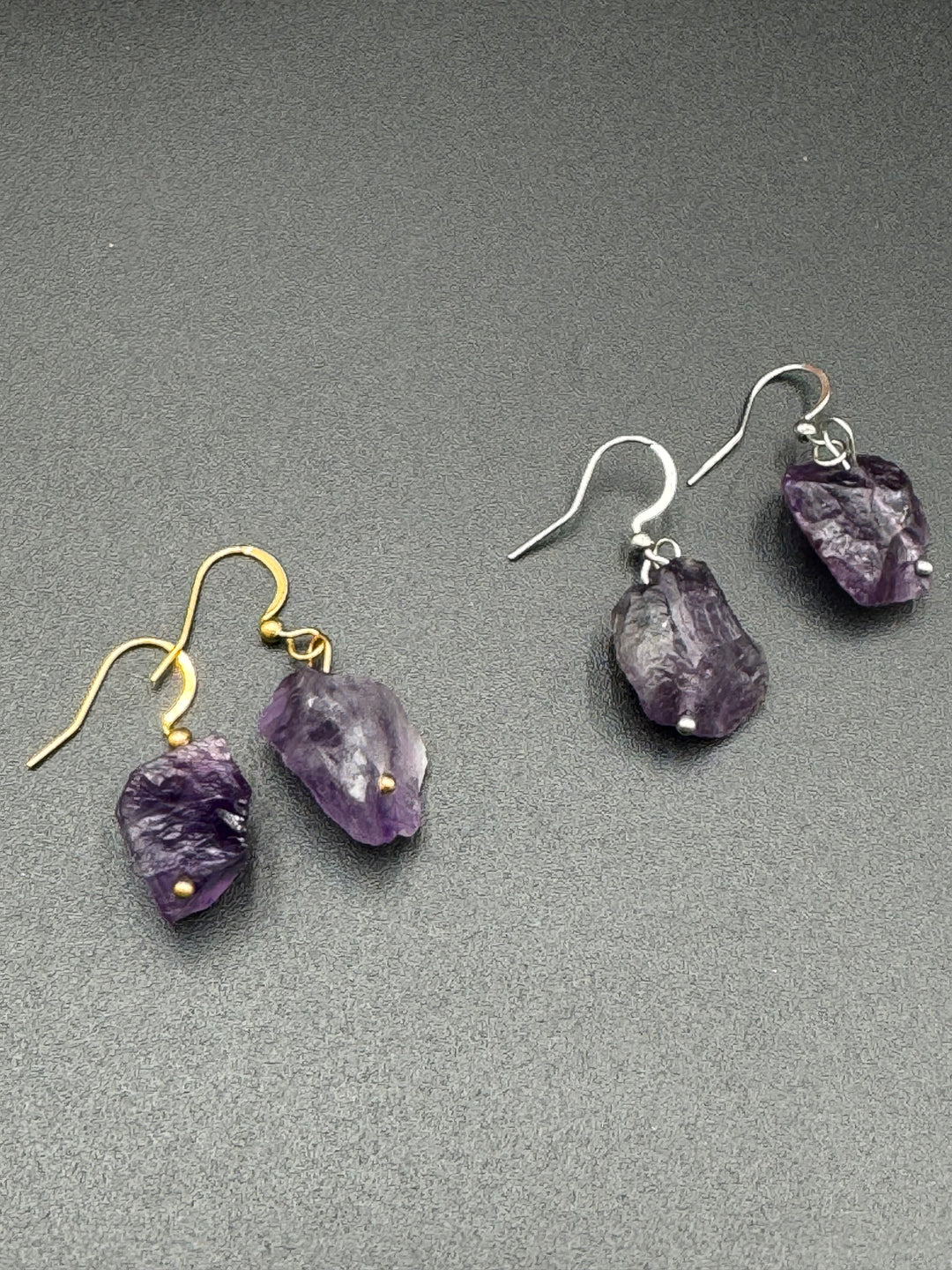 Radiant Harmony Raw Amethyst Earrings