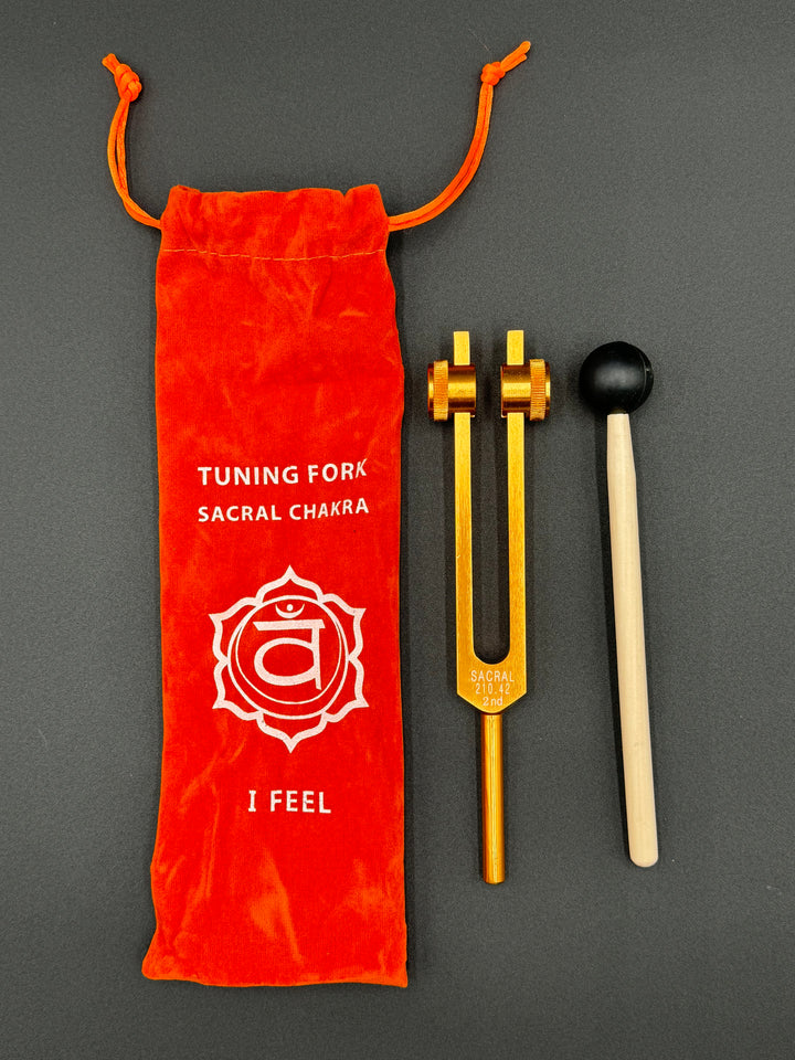 7 Chakra Aluminum Tuning Forks Set with Wooden Mallets and Chakra Bags