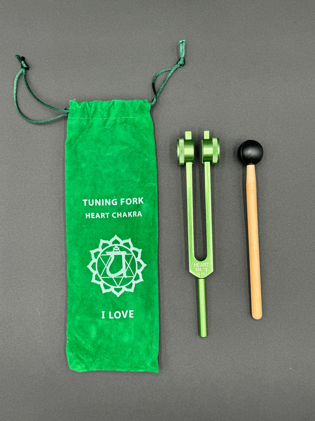 7 Chakra Aluminum Tuning Forks Set with Wooden Mallets and Chakra Bags