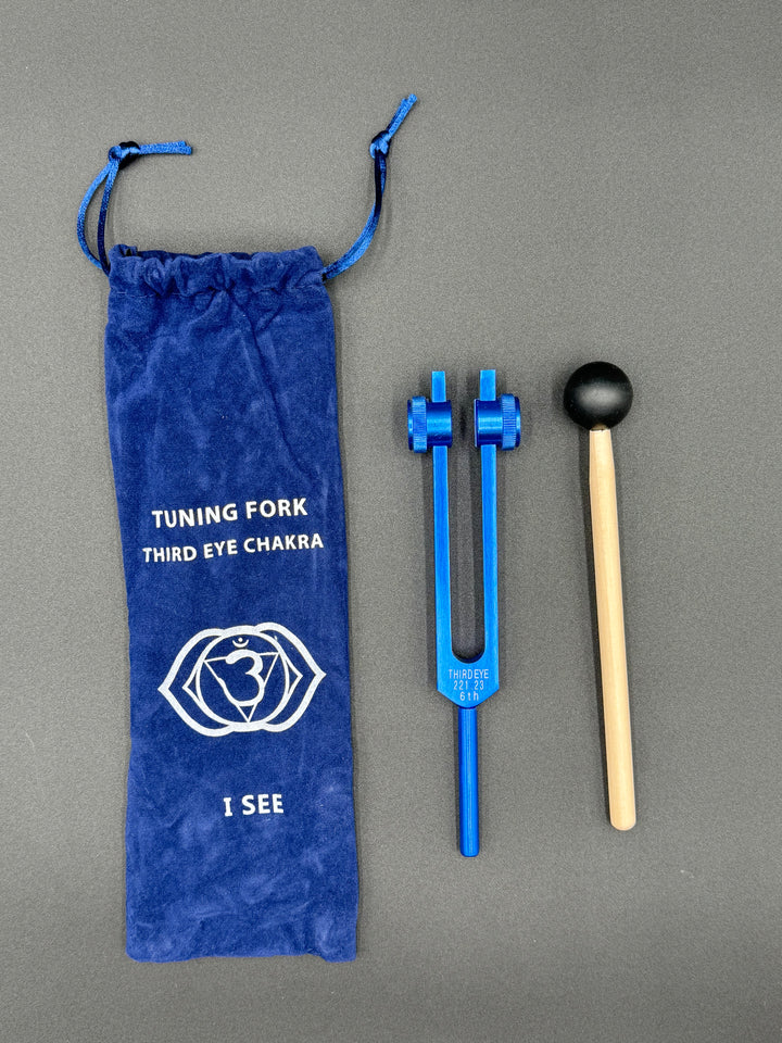 7 Chakra Aluminum Tuning Forks Set with Wooden Mallets and Chakra Bags