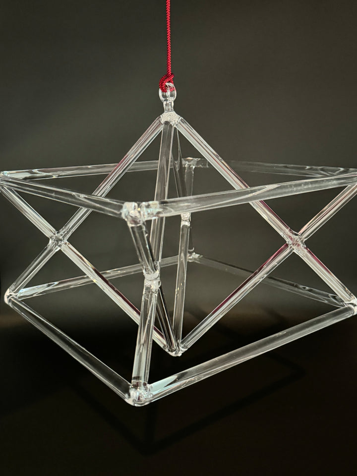 12" Pure Quartz Crystal Singing Merkaba with Free $220 Carrying Case