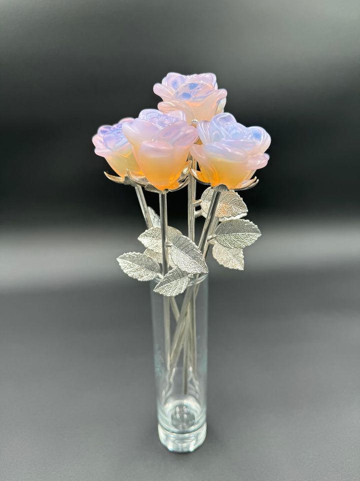 Opalite Carved Rose - Radiant Healing and Beauty