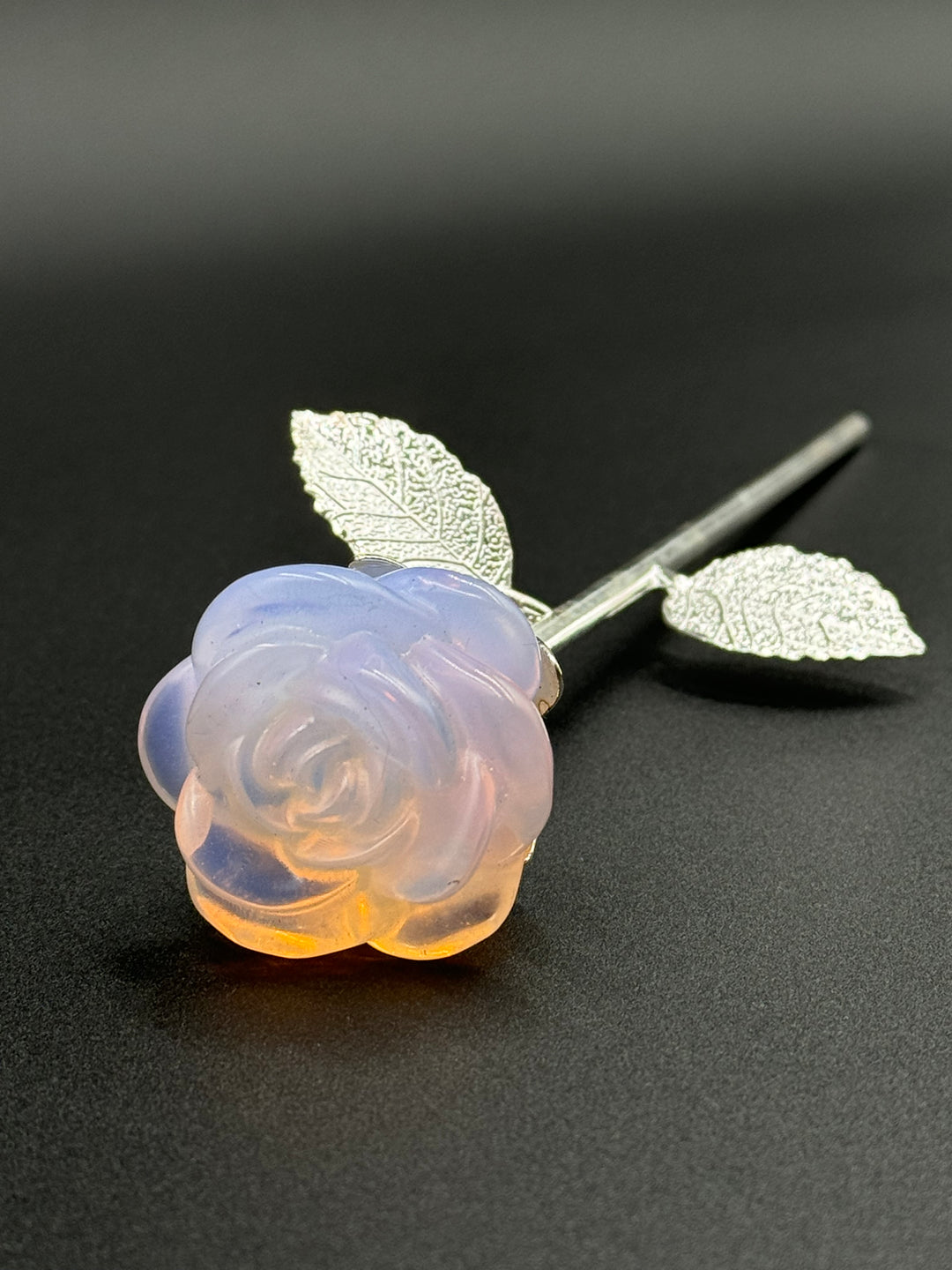 Opalite Carved Rose - Radiant Healing and Beauty