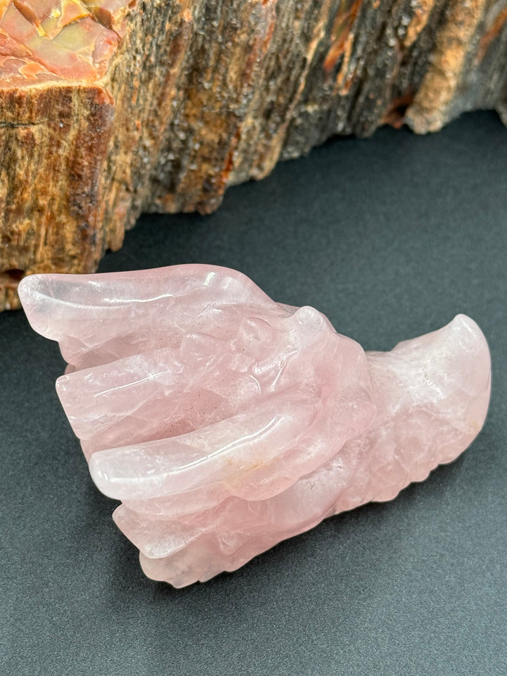 Self-Love and Compassion - Rose Quartz Carved Dragon Head