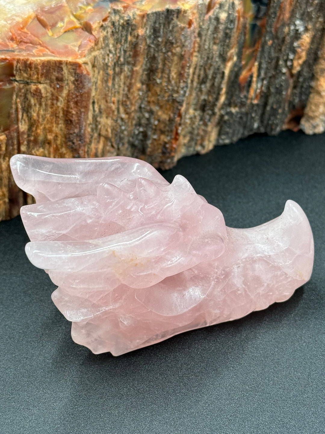 Self-Love and Compassion - Rose Quartz Carved Dragon Head