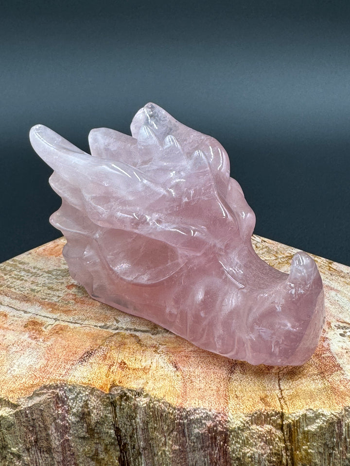 Self-Love and Compassion - Rose Quartz Carved Dragon Head