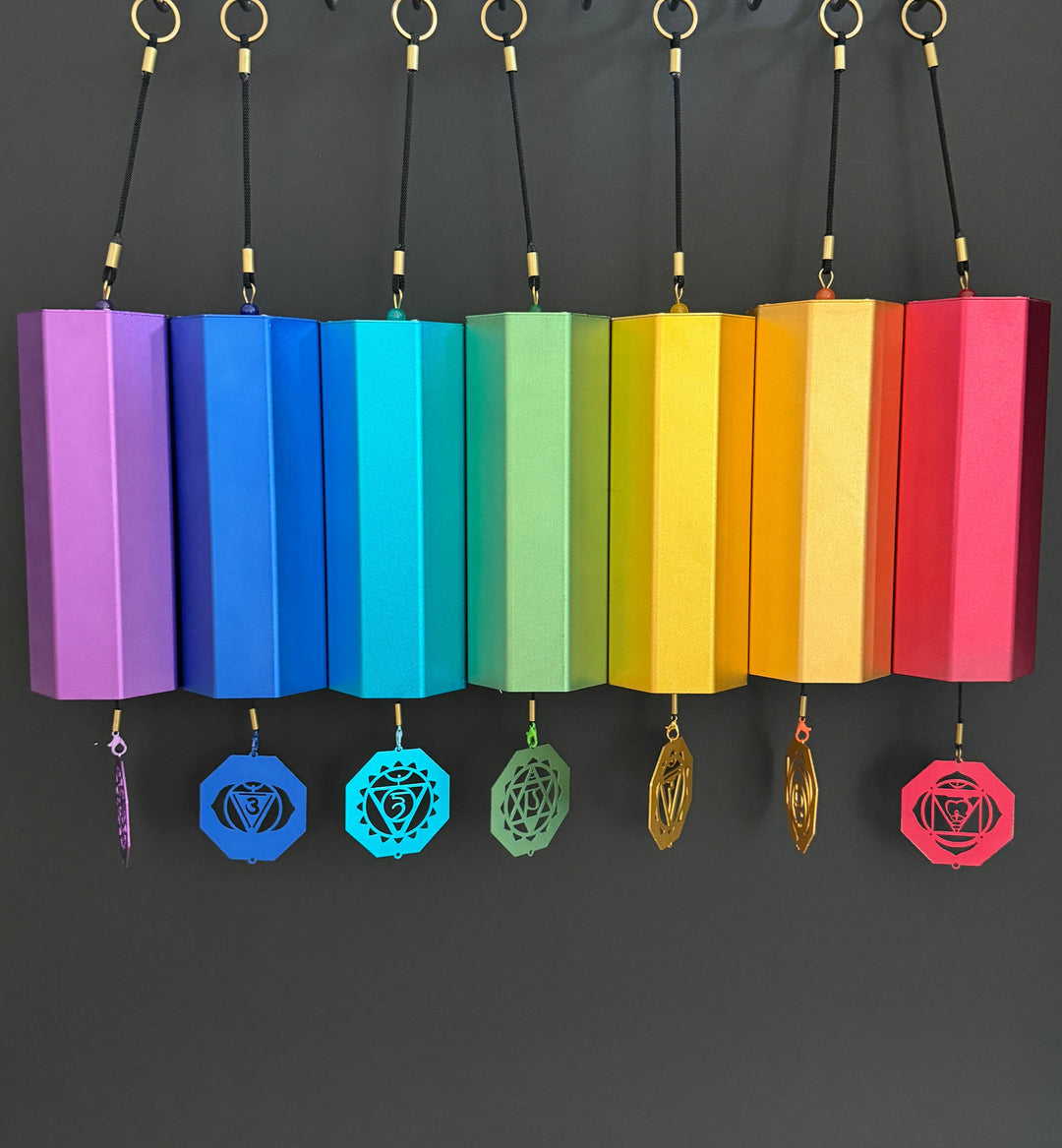 Harmonic Bliss - 7 Chakra Colored Metal Wind Chimes