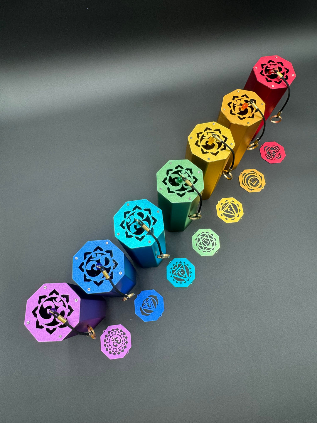 Harmonic Bliss - 7 Chakra Colored Metal Wind Chimes