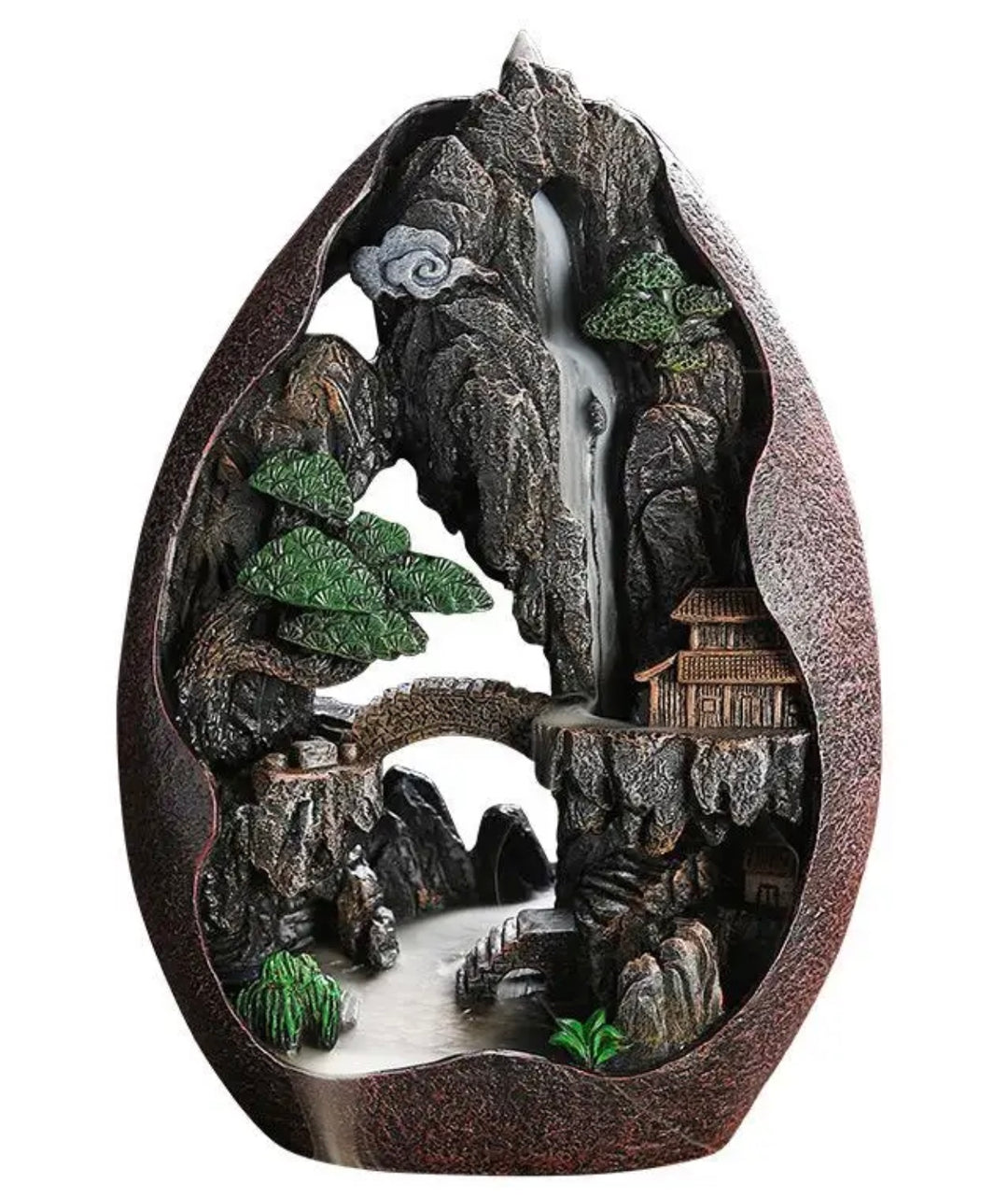 Mountain Backflow Ceramic Incense Burner