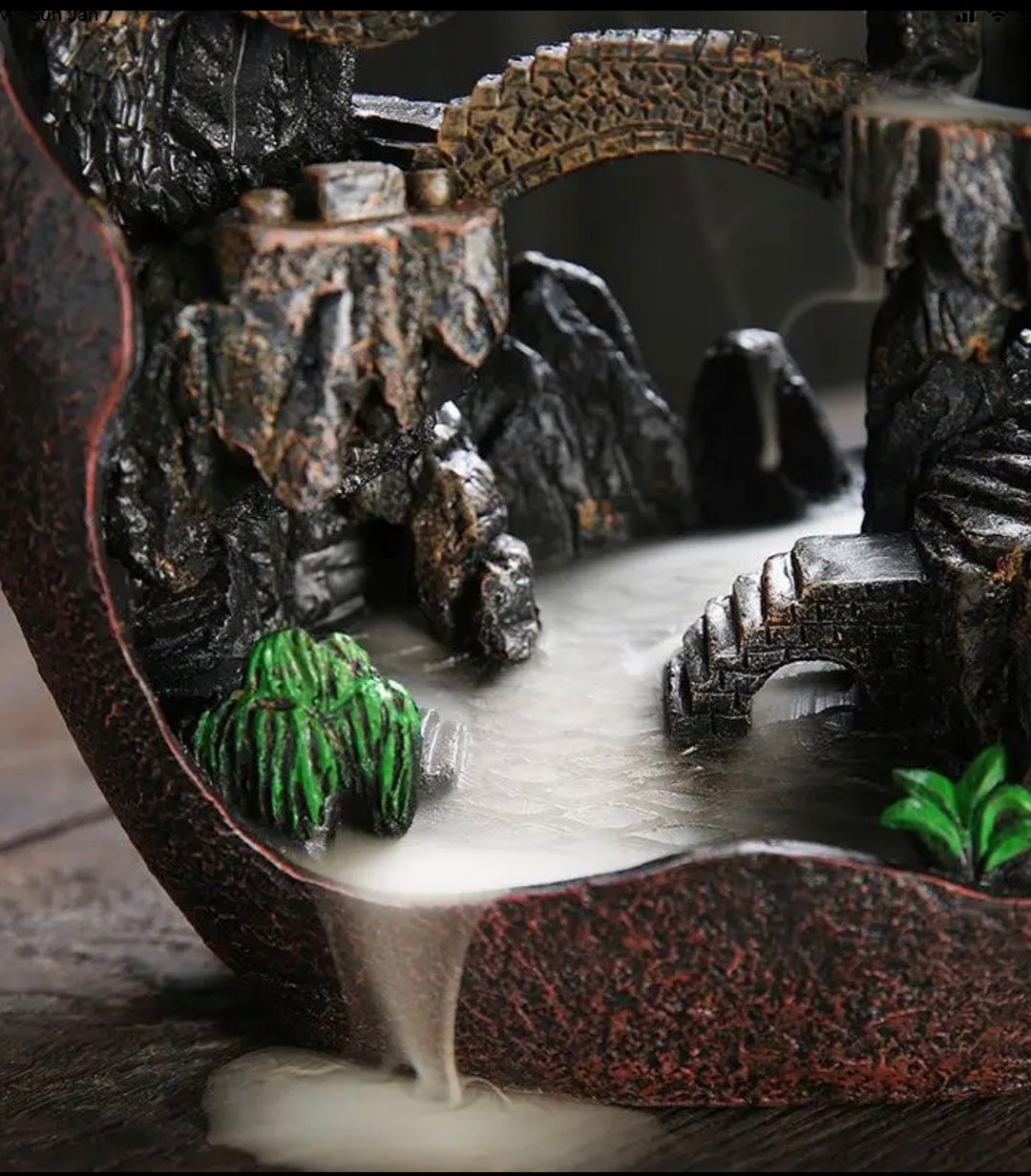 Mountain Backflow Ceramic Incense Burner