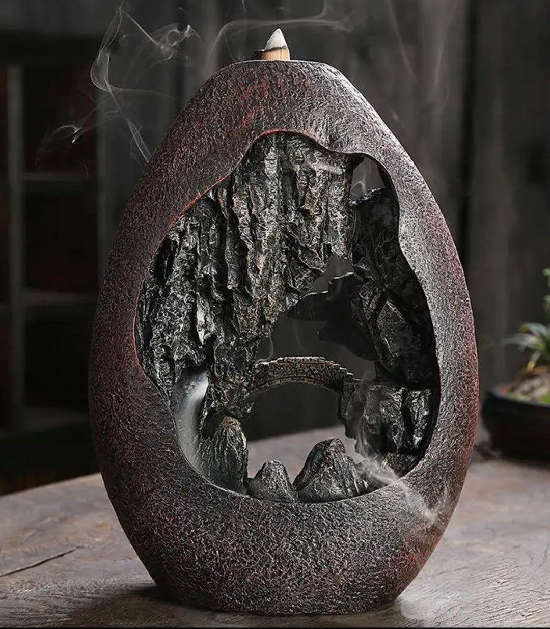 Mountain Backflow Ceramic Incense Burner