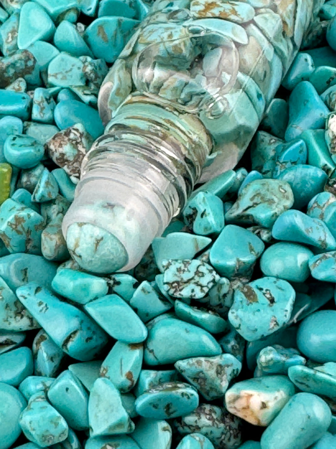 Turquoise Serenity - Bergamot Infused Crystal Roll-On (Throat & Third Eye Chakras)