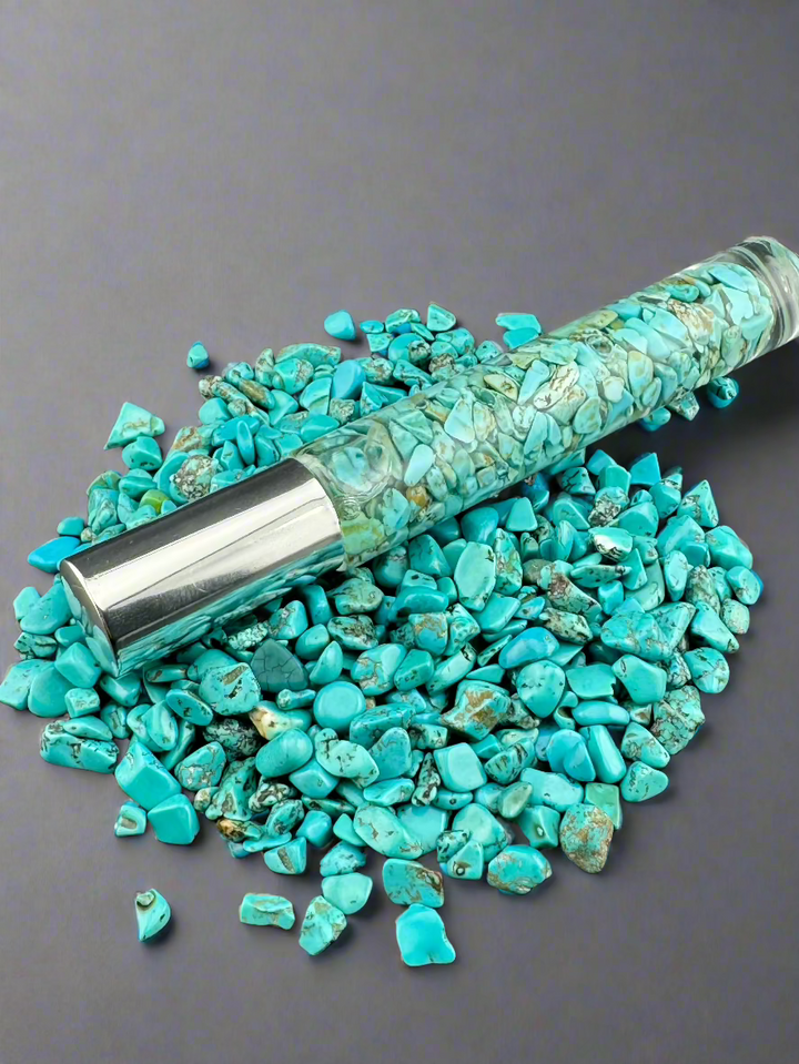 Turquoise Serenity - Bergamot Infused Crystal Roll-On (Throat & Third Eye Chakras)