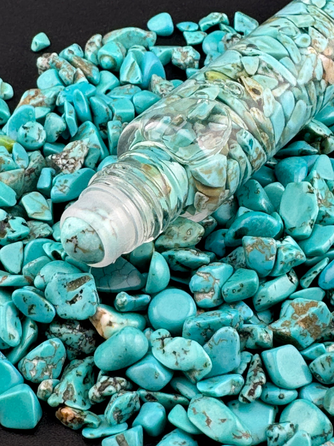 Turquoise Serenity - Bergamot Infused Crystal Roll-On (Throat & Third Eye Chakras)