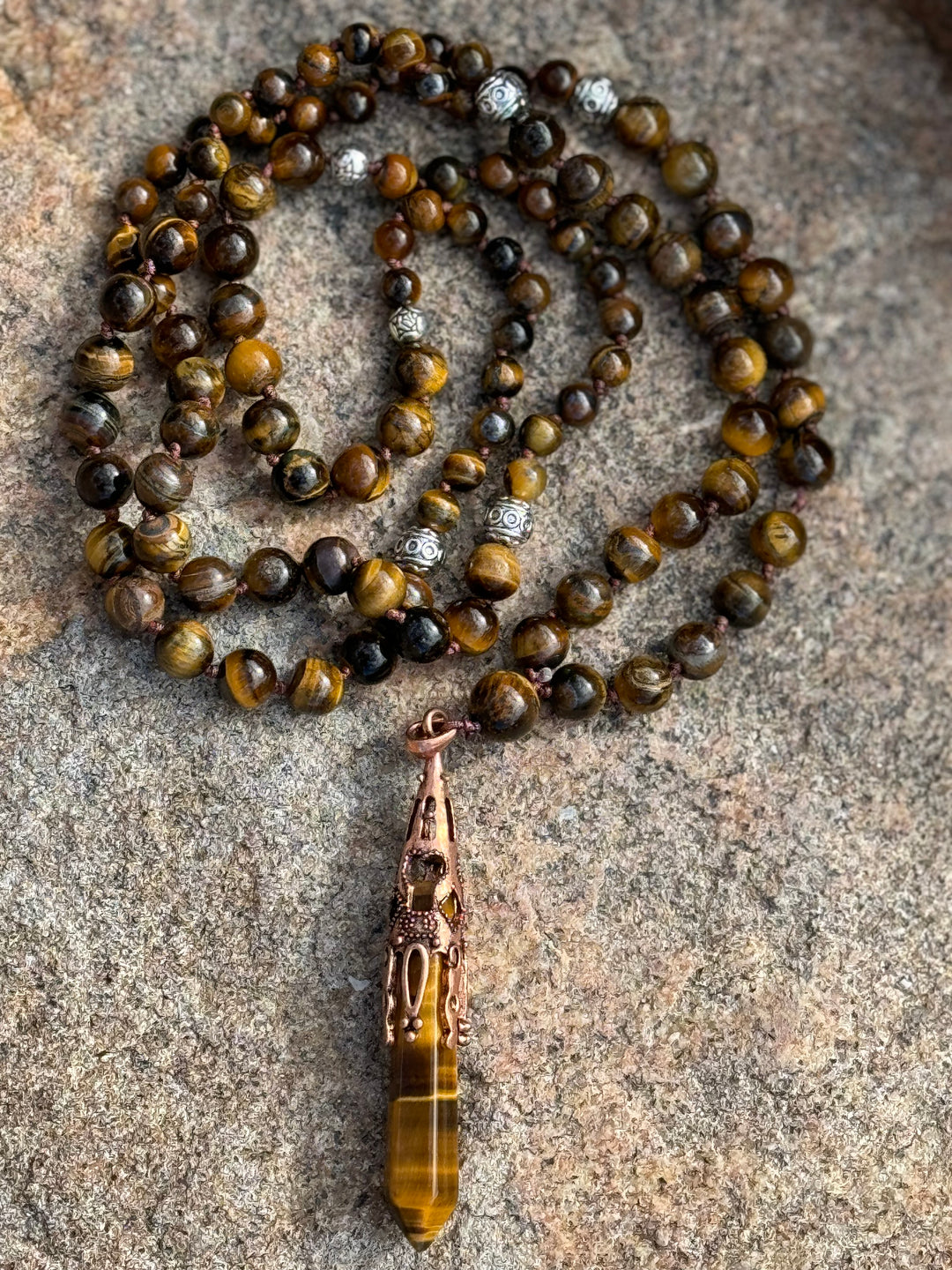 DivineRadiance 108 Bead Tiger Eye Mala/Necklace