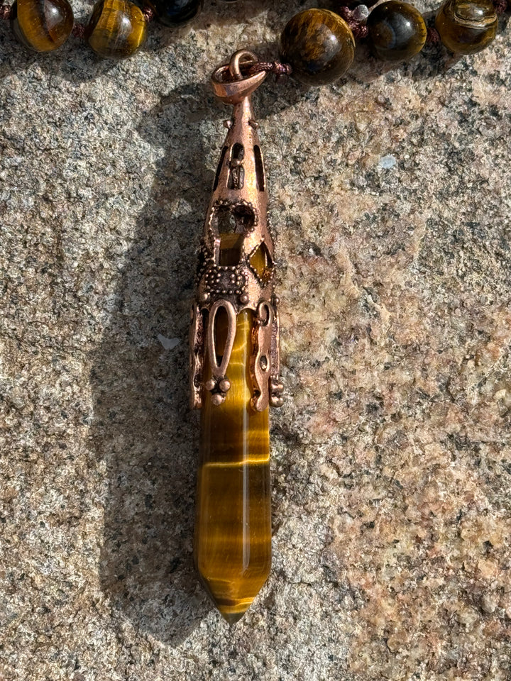 DivineRadiance 108 Bead Tiger Eye Mala/Necklace