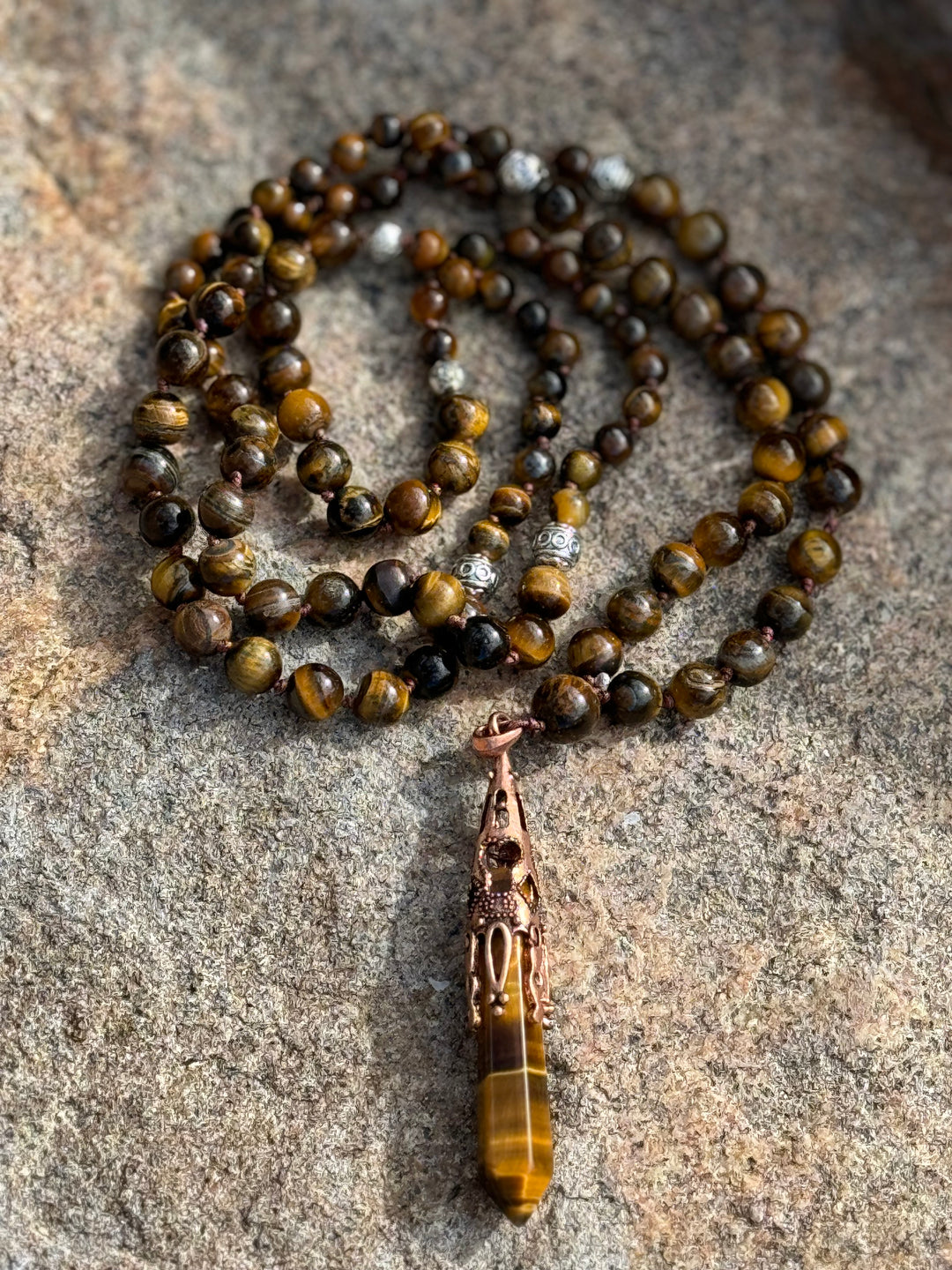 DivineRadiance 108 Bead Tiger Eye Mala/Necklace