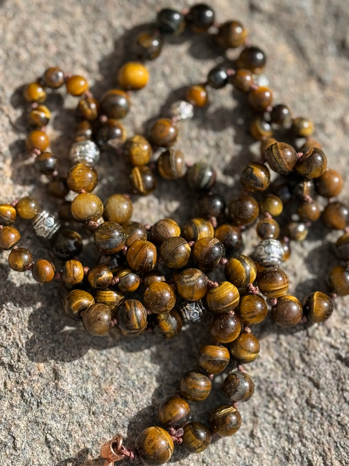 DivineRadiance 108 Bead Tiger Eye Mala/Necklace