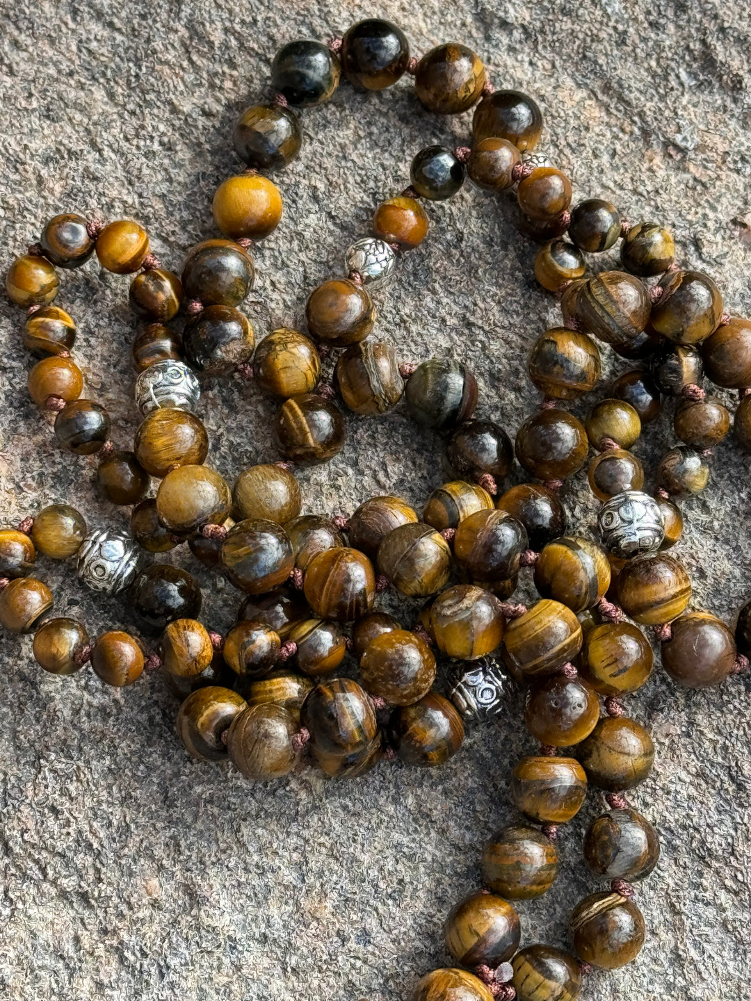 DivineRadiance 108 Bead Tiger Eye Mala/Necklace