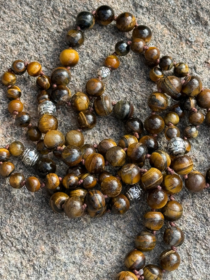 DivineRadiance 108 Bead Tiger Eye Mala/Necklace