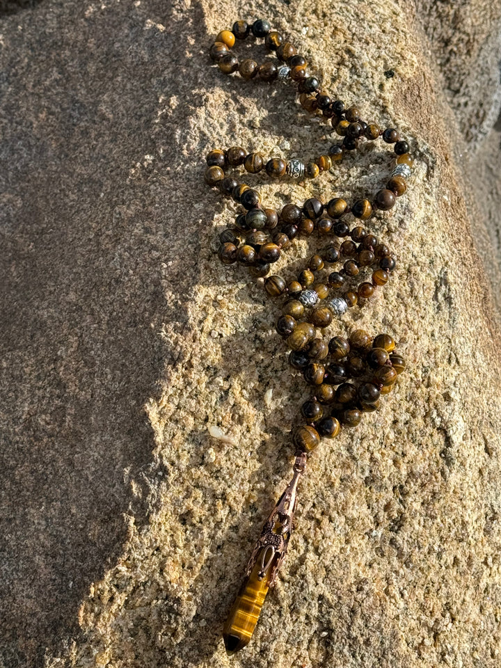 DivineRadiance 108 Bead Tiger Eye Mala/Necklace