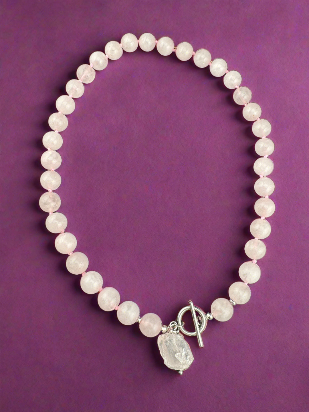 Rose Quartz Radiance - Handcrafted Healing Choker Necklace