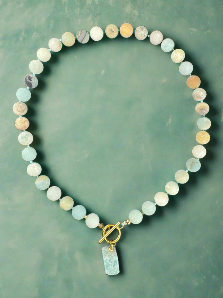 Tranquil Tides - Handcrafted Healing Amazonite Choker Necklace