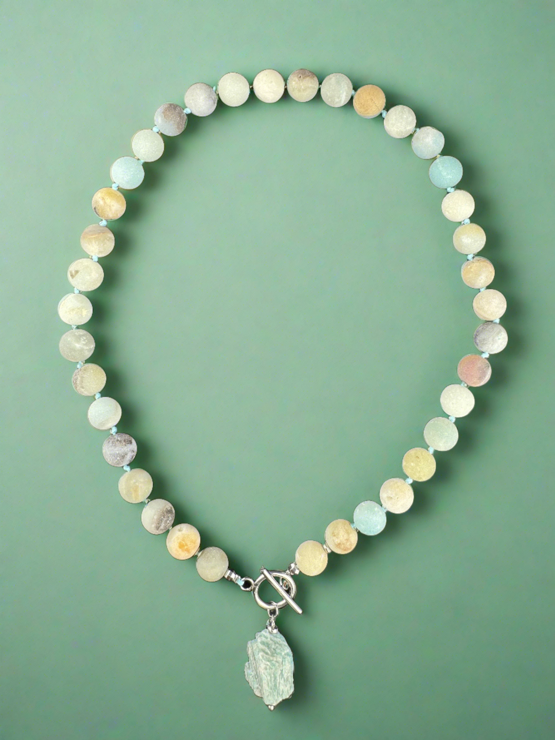 Tranquil Tides - Handcrafted Healing Amazonite Choker Necklace