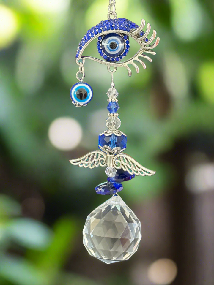 Luminous Tears Evil Eye & Angel Wings Sun Catcher