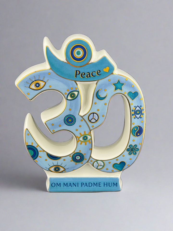 Divine Harmony - Celestial Om Ceramic Sculpture