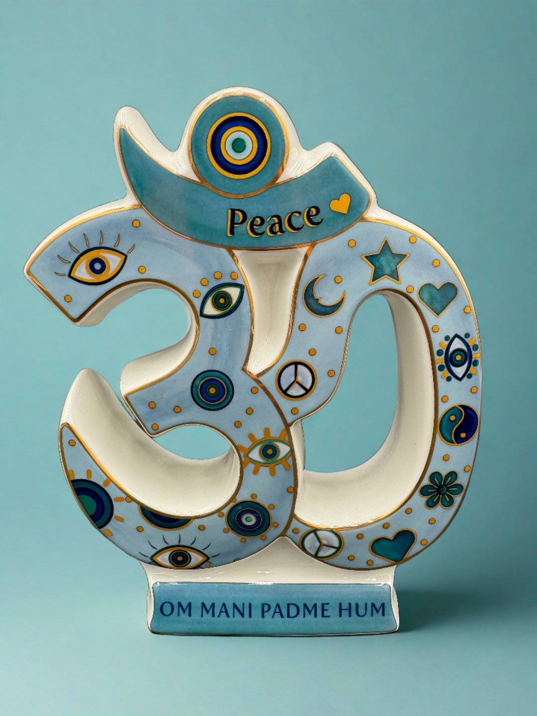 Divine Harmony - Celestial Om Ceramic Sculpture