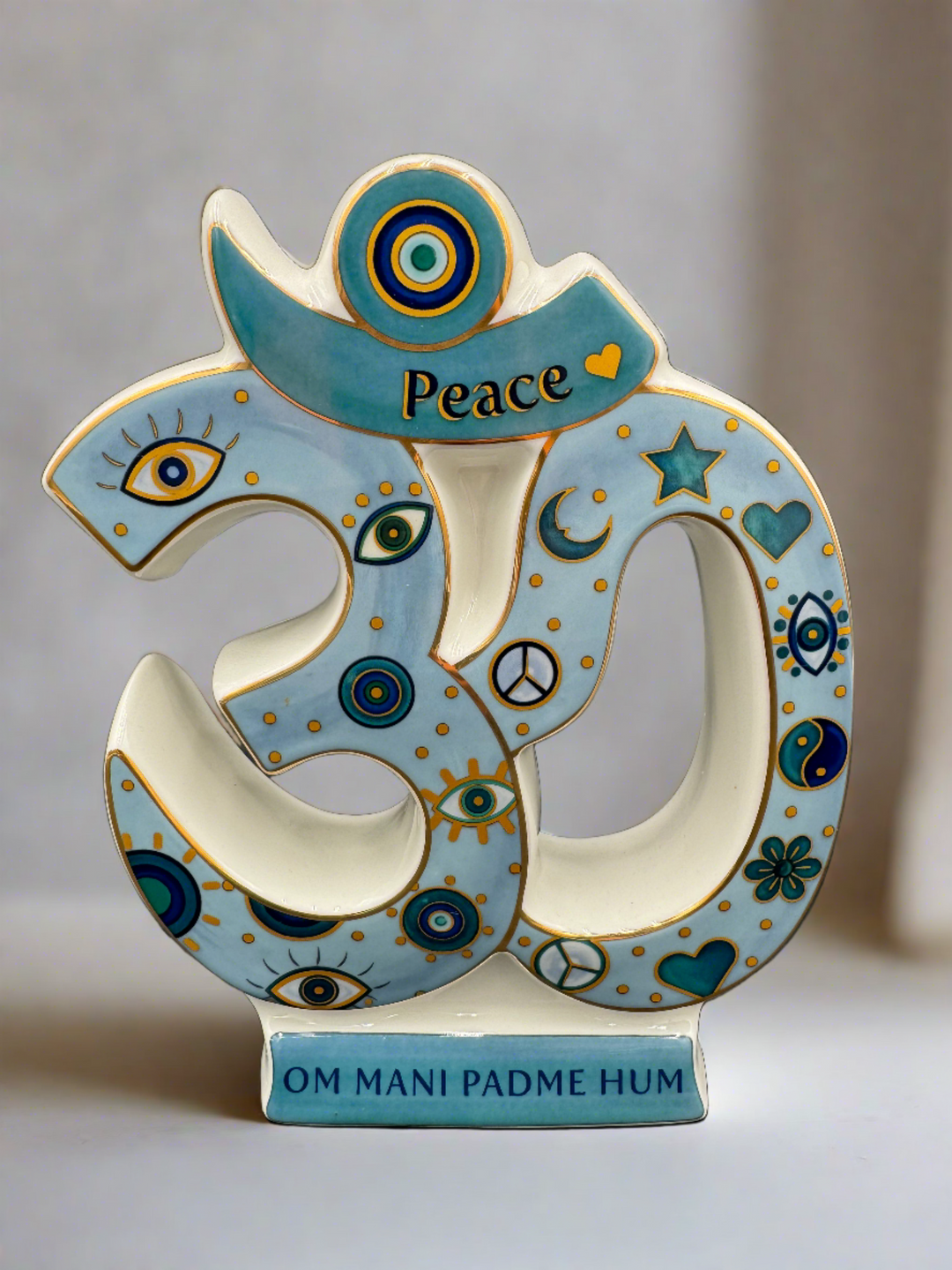 Divine Harmony - Celestial Om Ceramic Sculpture