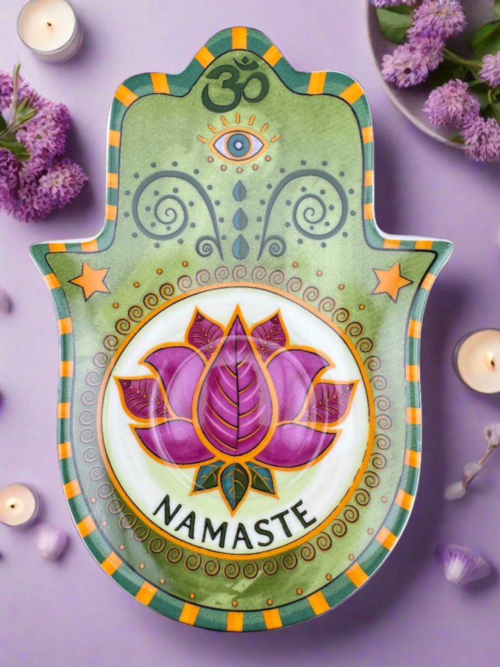 Namaste Hamsa Plate